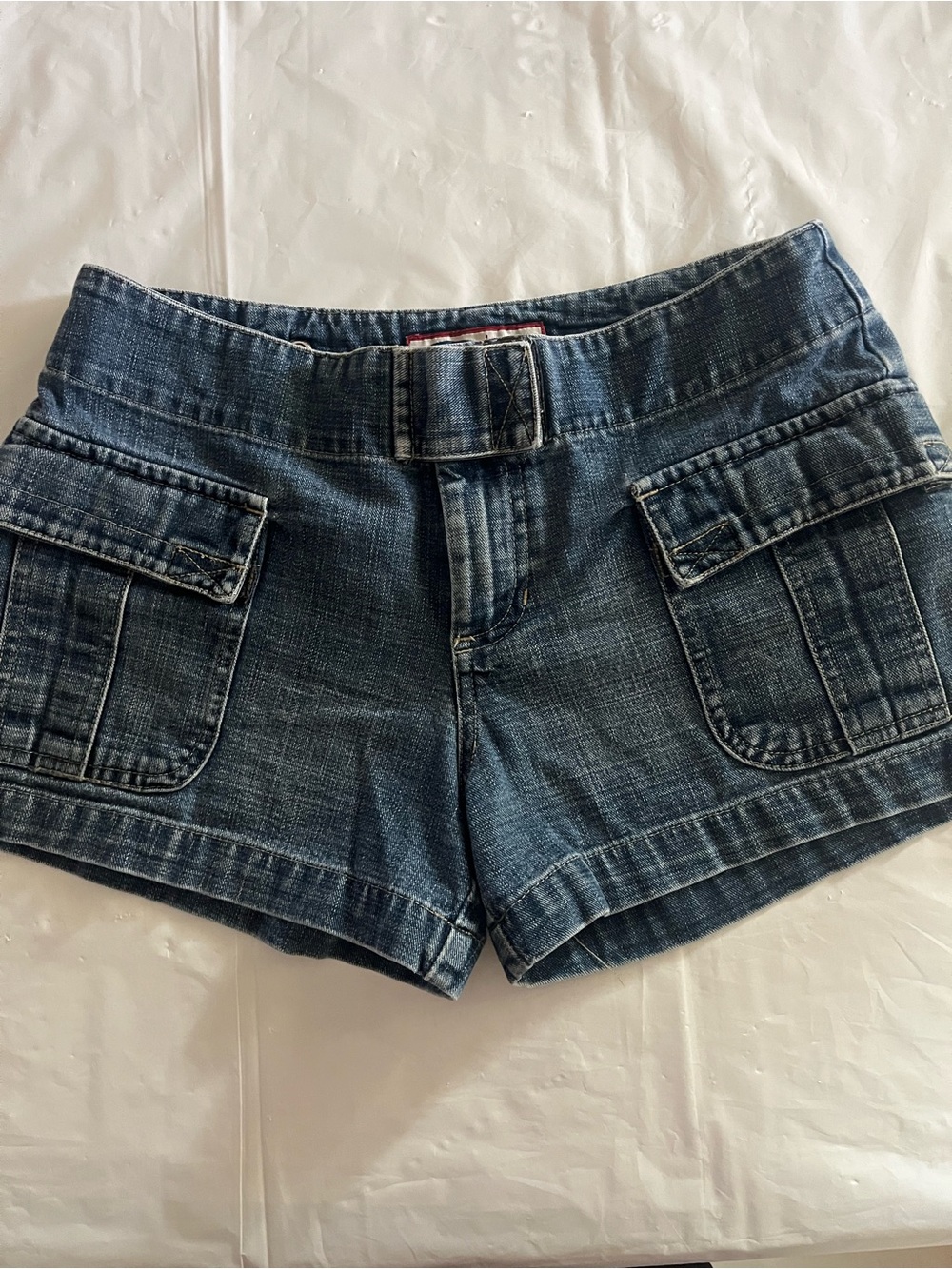 Old Navy Dark Blue Denim Cargo Pocket Shorts
